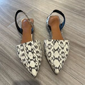 Sarto Alligator Sling backs